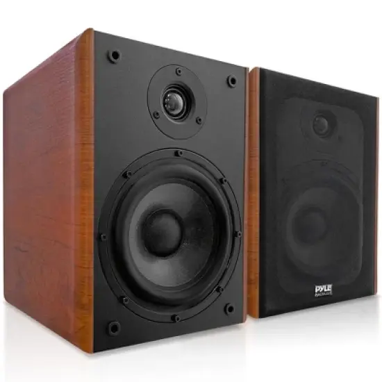 Pyle Home Theater Bookshelf Speakers - PHQBS52, 5.25" Woofer, 1" Silk Dome Tweeter, Pair, Black image {7}