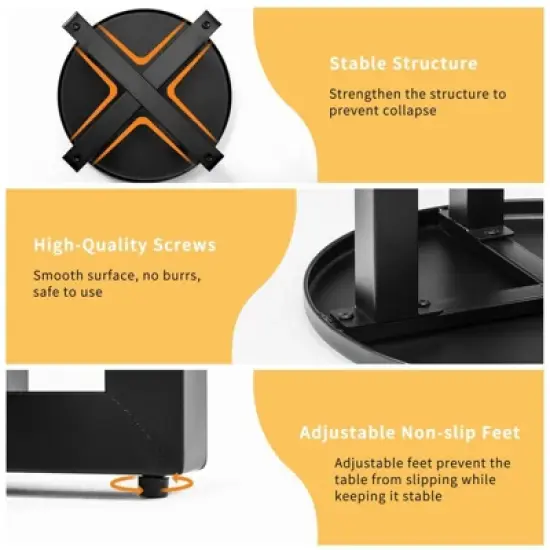 Karl Home Patio Black Round Metal Side Table image {1}