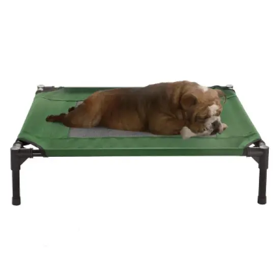 Elevated Dog Bed &ndash; 30x24 Portable Bed for Pets with Non-Slip Feet &ndash; Indoor/Outdoor Dog Cot or Puppy Bed for Pets up to 50lbs by Petmaker (Green) image {8}