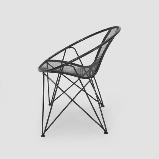 Georgia 2PK Iron Modern Club Chair - Christopher Knight Home
 image {3}