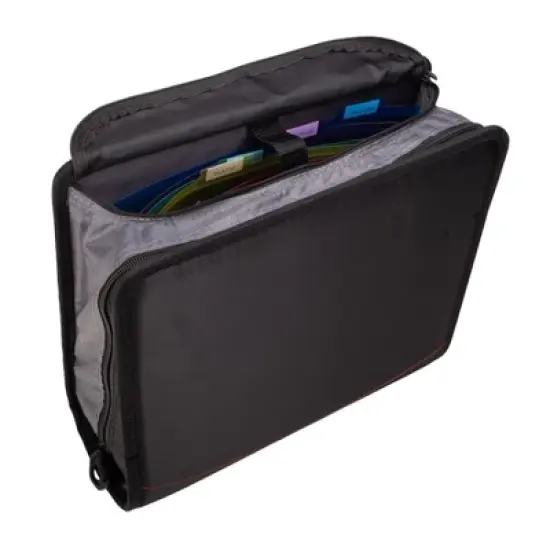 Case-it The King Sized Zip Tab Zipper Binder - 4 Inch D-Rings - 5 Subject File Folder - Multiple Pockets - 800 Sheet Capacity image {2}