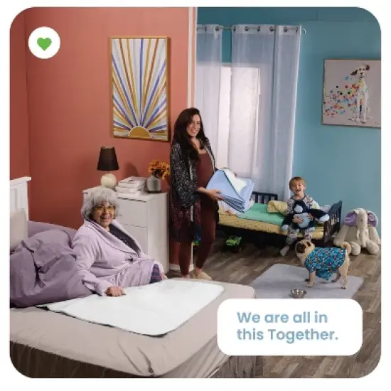 IMPROVIA&reg; Washable Underpads 18&rdquo;x24&rdquo;, Heavy Absorbency Waterproof Incontinence Pads for Kids, Adults & Pets &ndash; Protects Bed, Couch, Sofa & Floor image {6}