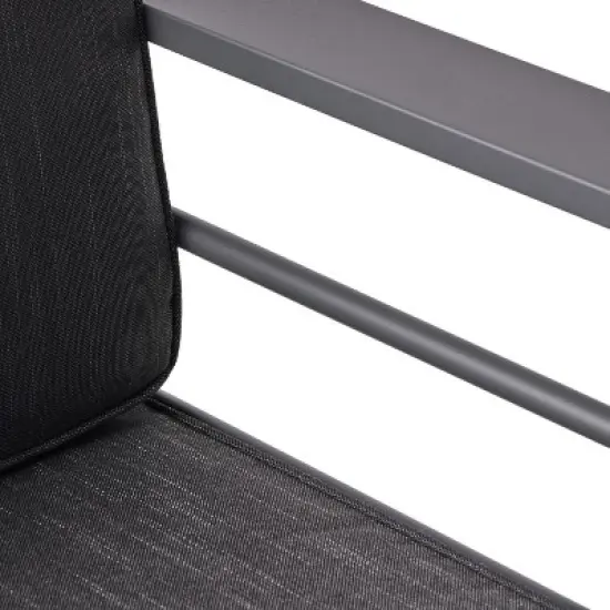 Christopher Knight Home Crested Bay Outdoor Aluminum 3 Piece Chat Set with C Shaped Table image {6}