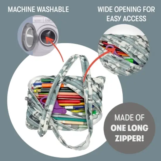 ZIPIT Large Pencil Case, Colorful Pencil Pouch image {2}