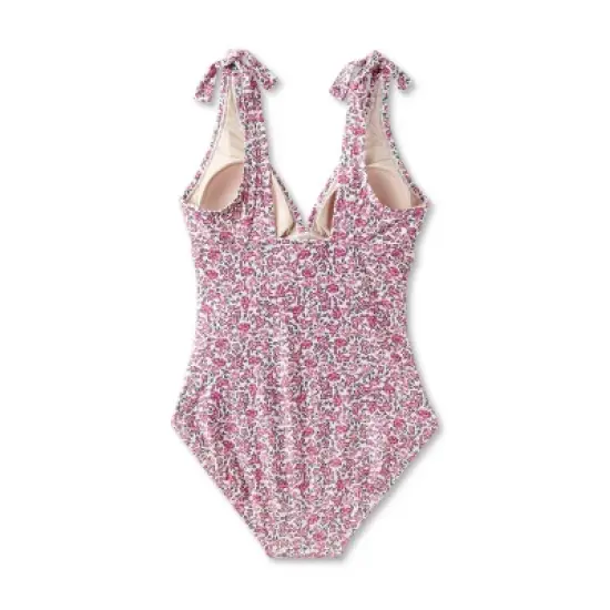 Women's Shoulder Tie Full Coverage One Piece Swimsuit - Kona Sol&trade; Multi image {5}