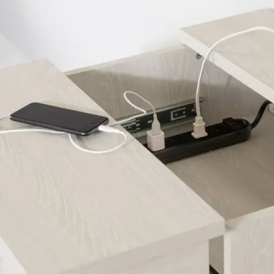 Prairie Nightstand Winter Oak - South Shore image {2}