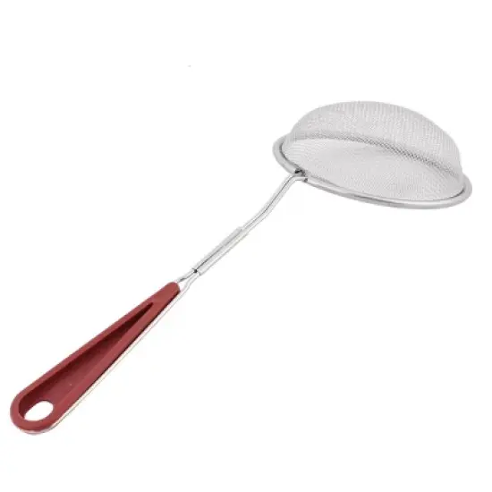 Unique Bargains Plastic Handle Kitchen Tool Fine Mesh Strainer Skimmer Ladle 9" Length 5 Pcs image {2}