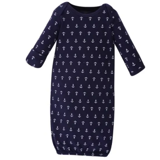 Hudson Baby Infant Boy Cotton Gowns, Sailor Whale, Preemie-Newborn image {3}