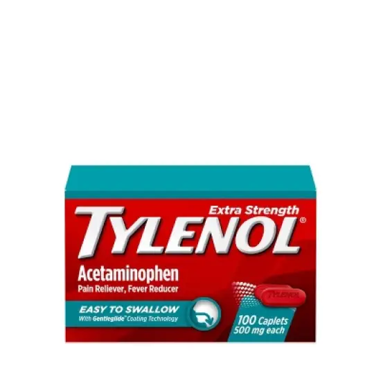 Tylenol Extra Strength Acetaminophen - Easy to Swallow Pain Reliever Caplets - 100 ct image {9}
