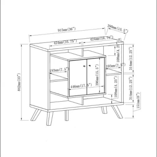 KTMBDW Cube Bookshelf, 2 Tier Bookcase with Legs,Retro Wood Bookshelves Storage Organizer Shelf,Freestanding Open Book Shelves for Bedroom,Living Room image {5}