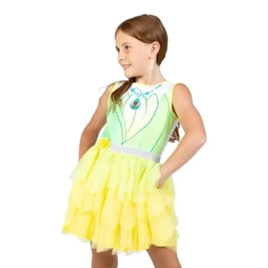 Disney Princess Tiana Tulle Costume Sleeveless Dress Green  image {2}