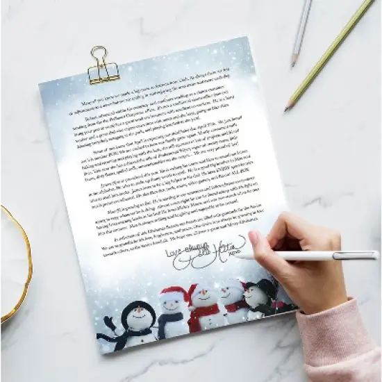 Great Papers Magical Snowmen Christmas Letterhead Multicolor 50/Pack (2021111) image {2}