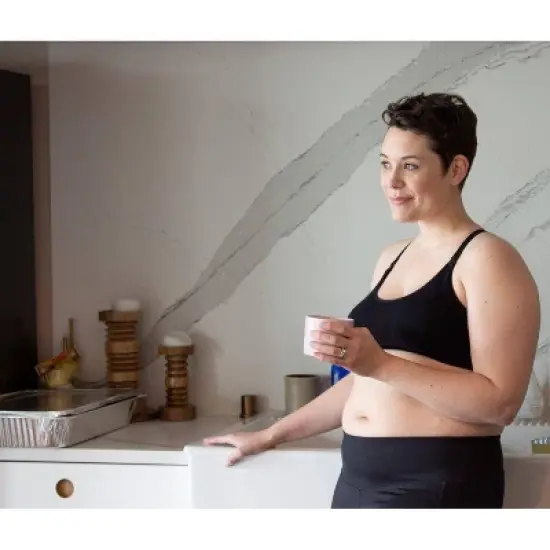 Bamboobies Yoga Nursing Bra- Black image {3}