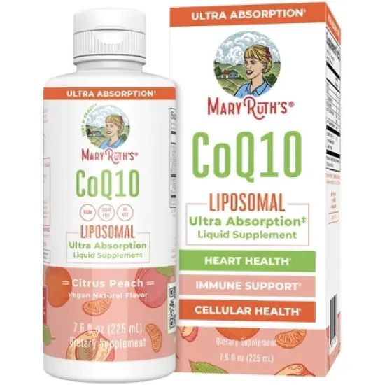 MaryRuth's CoQ10 Liposomal, Citrus Peach, 7.5 oz image {9}