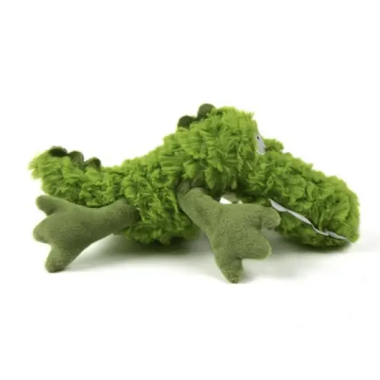 goDog PlayClean Gator Squeaker Plush Pet Toy for Dogs & Puppies image {2}