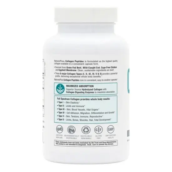 Collagen Peptides by Nature's Plus  -  120 Capsule image {1}