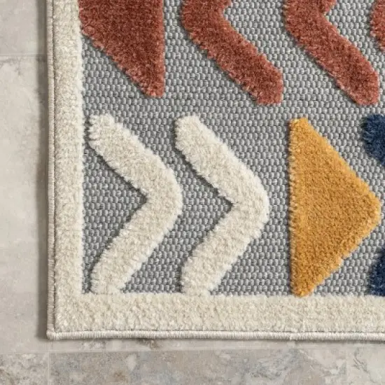 nuLOOM Logan Reverse Arrows Indoor/Outdoor Patio Area rug image {4}