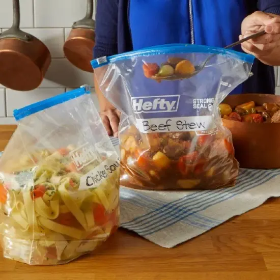 Hefty Quart Freezer Storage Slider Bags - 35ct image {9}