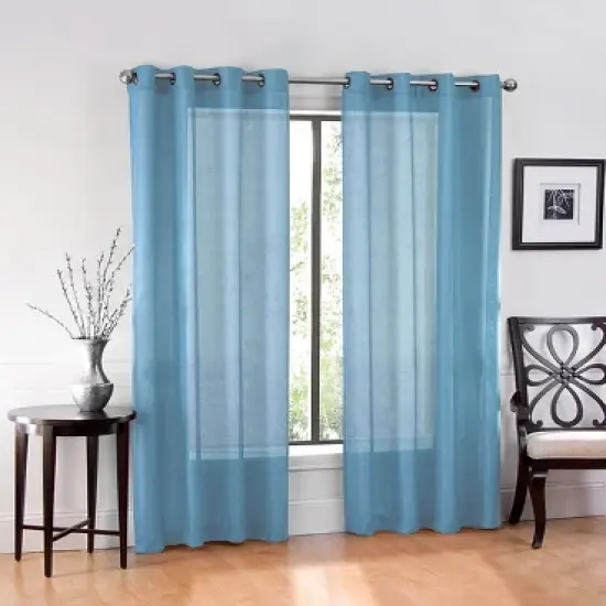 GoodGram Ultra Luxurious Elegant Sheer Grommet Single Curtain Panel image {13}