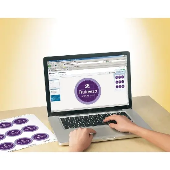 Avery Durable White Round ID Labels 2 1/2" dia. White 72/Pk 22856 image {8}