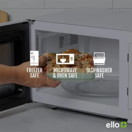 Ello 4pc 3.4c Glass Refresh Food Storage Container Set image {3}