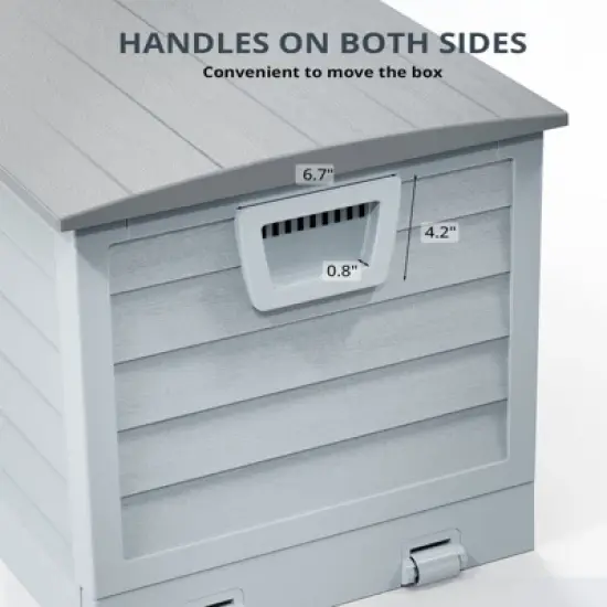 Karl Home 75 Gallons Plastic Foldable Deck Box Outdoor Indoor Deck Box image {2}