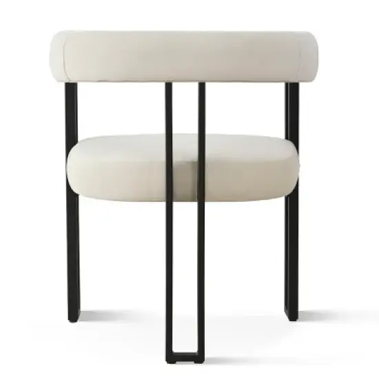 Set of 8 Modern Velvet Dining Chairs, Upholstered Armchairs with Metal Legs, Contemporary Accent Chairs for Dining Room & Kitchen-Maison Boucle image {4}