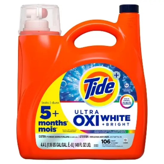 Tide Ultra Oxi Whitening HE Compatible Laundry Detergent Soap image {9}