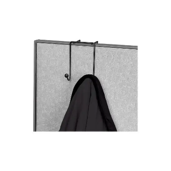 Fellowes Wire Partition Additions Plastic Double Coat Hook Black (75510) 423889 image {4}
