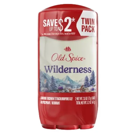 Old Spice Men's Antiperspirant & Deodorant Wilderness with Lavender - 2.6oz/2pk image {1}