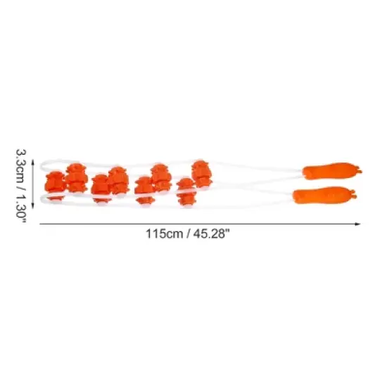 Unique Bargains Multiple Trigger Points Neck Shoulder PP TPE Orange Transparent Handheld Back Massager 1 Pcs image {3}