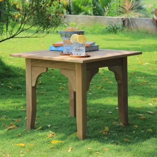 Caterina Teak Patio Side Table - Cambridge Casual image {2}