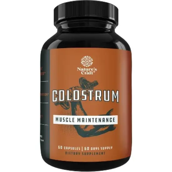 Bovine Colostrum with Immunoglobulin G Capsules, Colostrum Supplement for Muscle, Gut, Joint, Immunity, Bone & Brain Health, Nature's Craft, 60ct image {8}