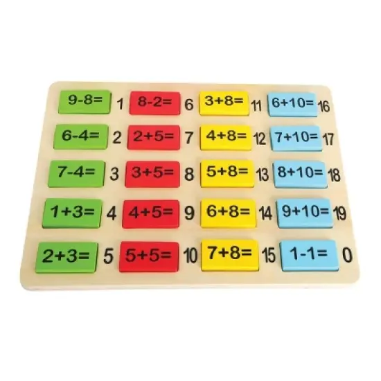 Small Foot Wooden Math Number Tiles Educational Toy image {1}