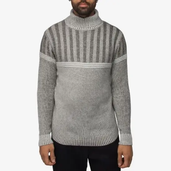 X RAY Men's Ribbed Pattern Turtleneck Sweater image {7}