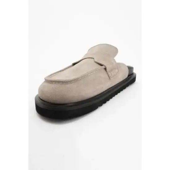 Laven - Beige Suede Leather Clogs (Women) | Forever & Always Shoes image {2}