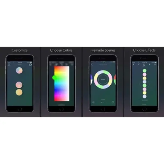 Lumenplay App-Enabled Lights, C7 Extender String 12 RGB LED Lights, 12.5 feet image {1}