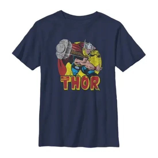 Boy's Marvel Mighty Thor Hammer Throw T-Shirt image {2}