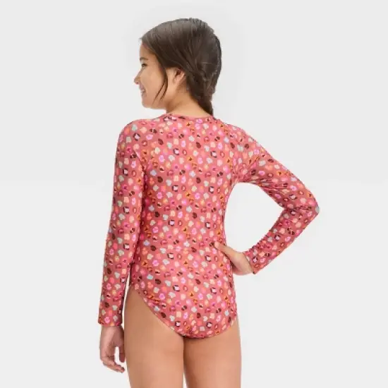 Girls' Wild Leopard Spots One Piece Rash Guard - Cat & Jack&trade; image {2}