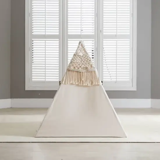 Macrame Playhome Tent Beige - Wonder & Wise image {2}