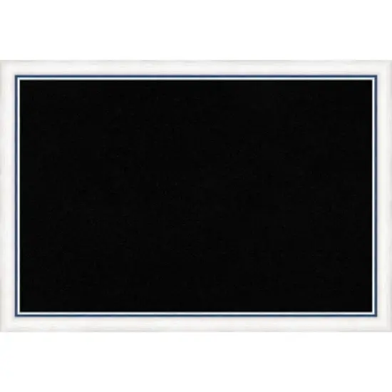 26"x18" Morgan Wood Frame Cork Board White/Blue - Amanti Art image {10}