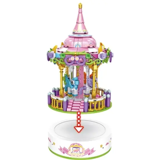 Contixo BK02 Carousel Building Block Set with Music Box - 488 PCS image {3}
