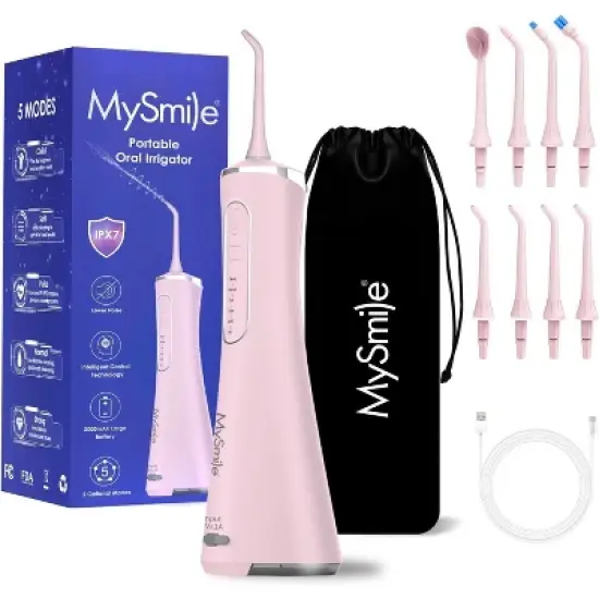 MySmile LP211 Cordless Water Flossers for Teeth, 260ML Reservoir, 5 Cleaning Modes, 8 Jet Tips image {8}