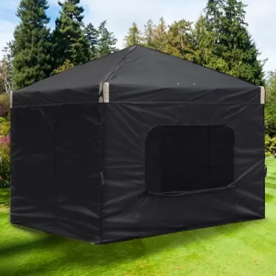 Aoodor Canopy Sidewall Replacement with 2 Side Zipper and Windows for 10' x 10' Pop Up Canopy Tent (Sidewall Only) image {2}