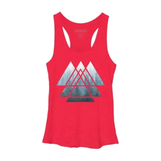 Women's Design By Humans Misty Forest Sacred Geometry By Maryedenoa Racerback Tank Top image {8}