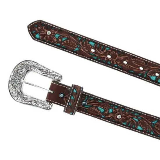 Ariat Girl's Western Belt with Turquoise Inlays image {1}
