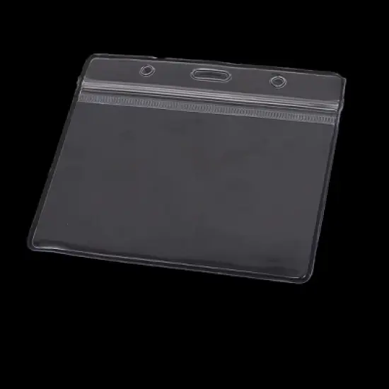 Unique Bargains Plastic Durable Water Resistant Badge Holders Clear 10 Pcs image {2}