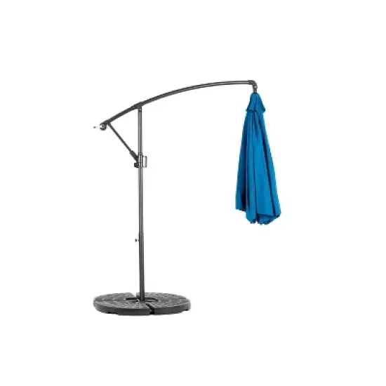 COWLOWN khaki 10ft Offset Patio Umbrella, Cantilever Hanging Market Umbrella with Tilt Adjustment, 8 Sturdy Ribs for Poolside, Backyard, Deck image {6}