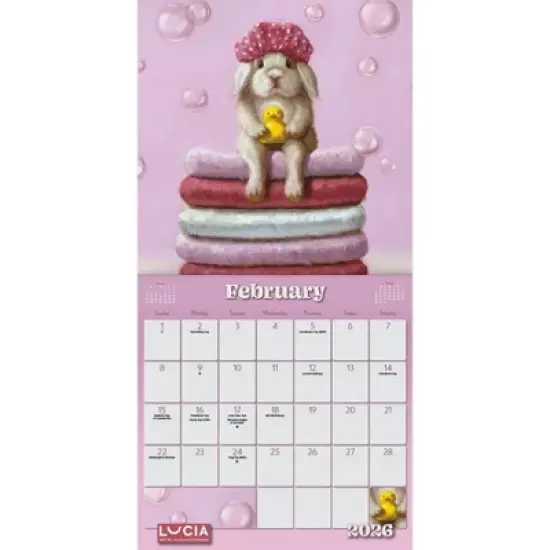 Trends International 2026 Lucia Heffernan Paws and Relax 12"x12" Wall Calendar image {2}