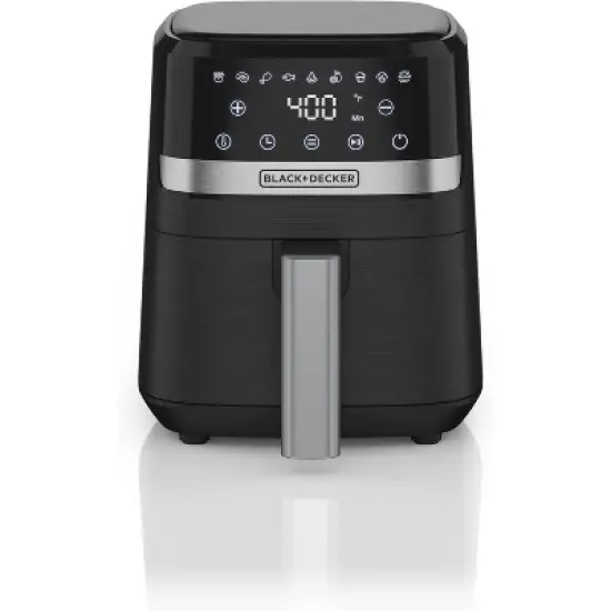 BLACK+DECKER Purify 2QT Air Fryer, Timer with Auto Shut-off and Shake Reminder, Digital LED Touchscreen and 9 Presets, 1000W, Dishwasher Safe Parts image {7}